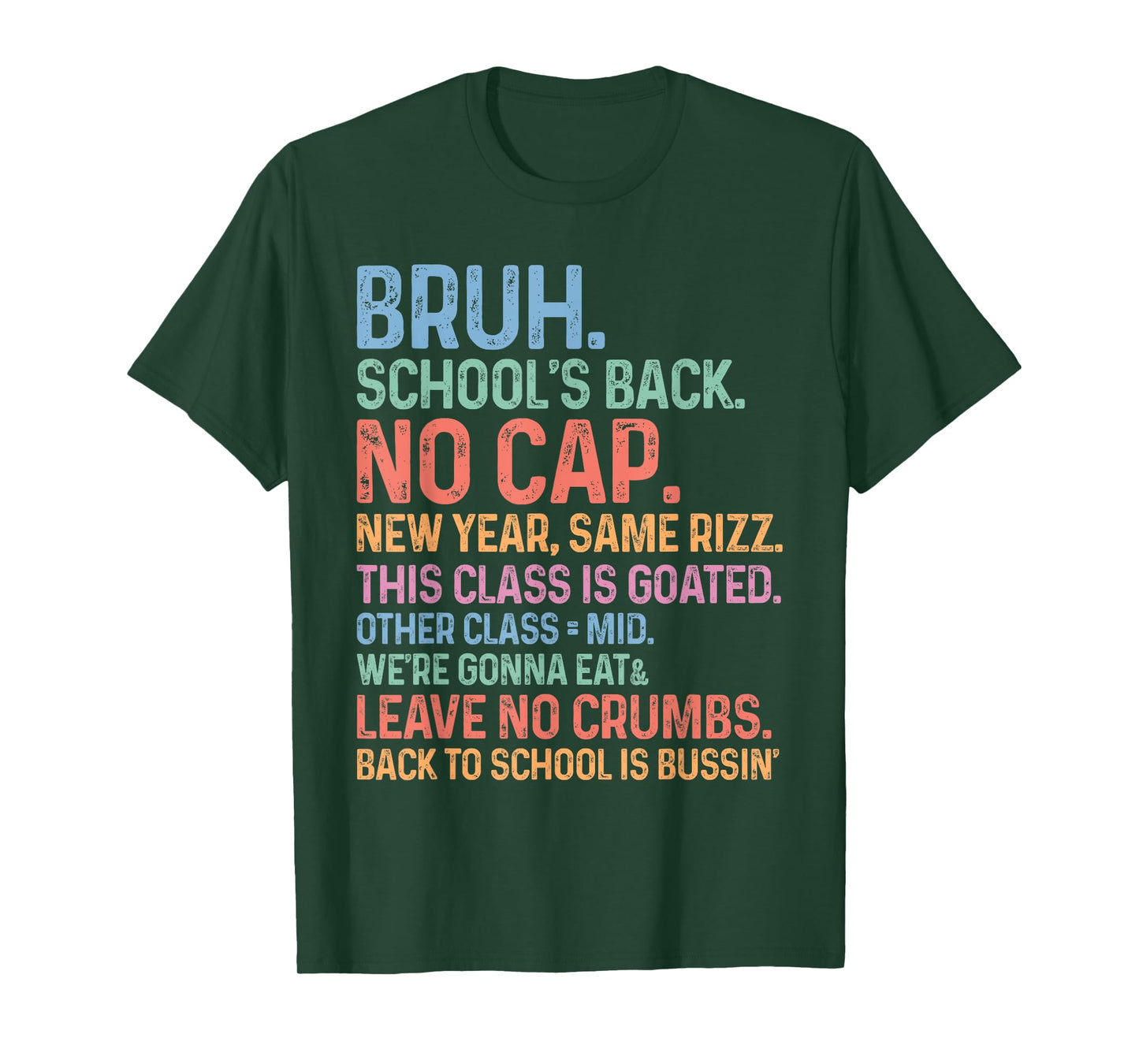 Skibidi Back To School’s Back No Cap Rizz Class Is Goated T-Shirt