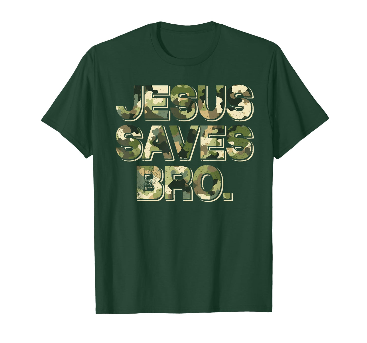 Vintage Camo Jesus Saves Bro T Shirt Christian Religion T-Shirt