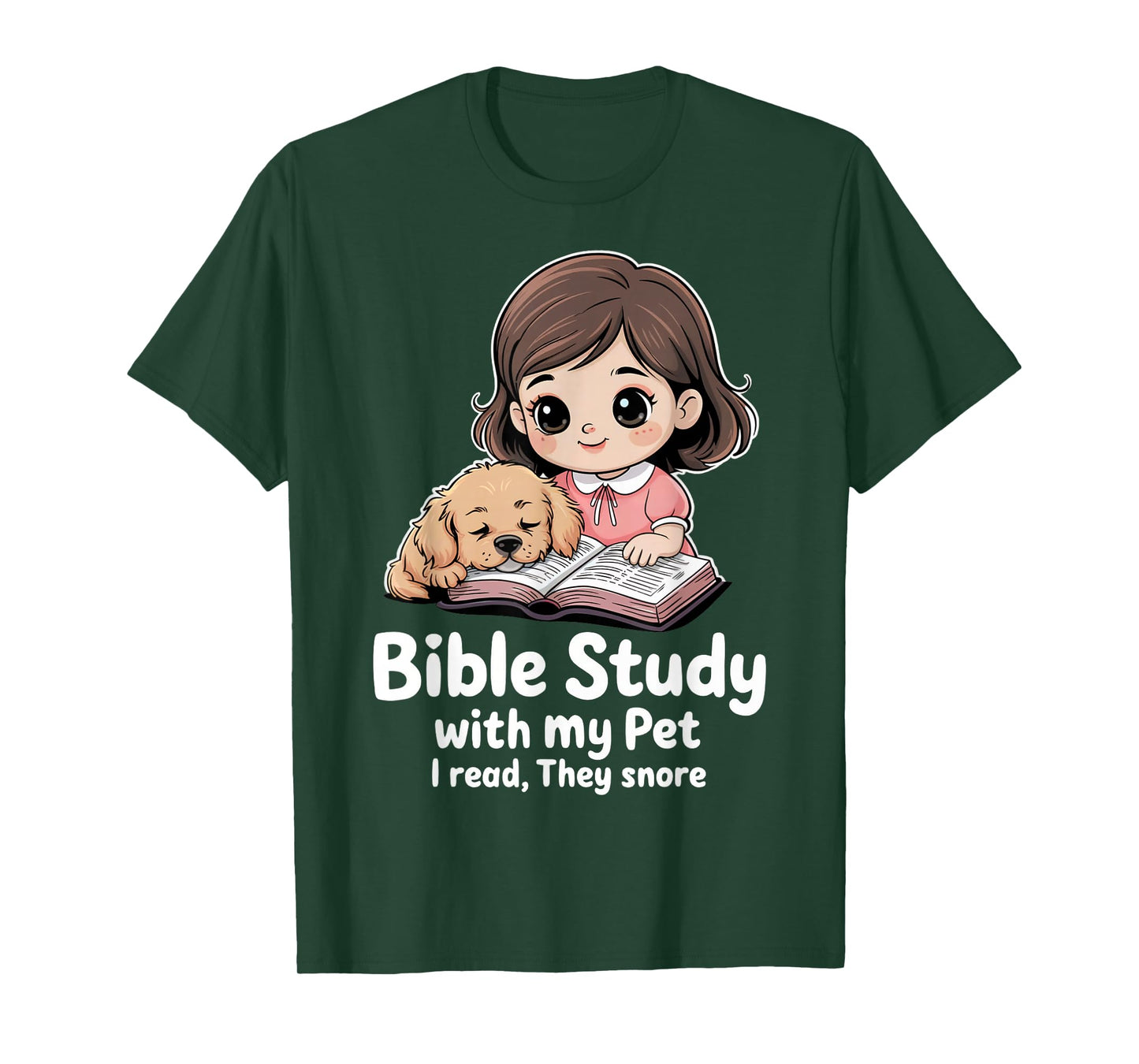 Bible Study with My Pet I Read, They Snore Christian Pets T-Shirt