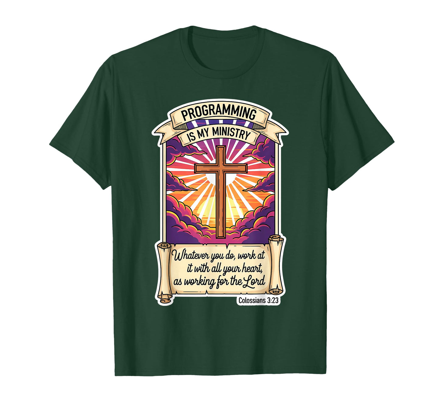 Christian Programmer Programming is My Ministry Coding Coder T-Shirt