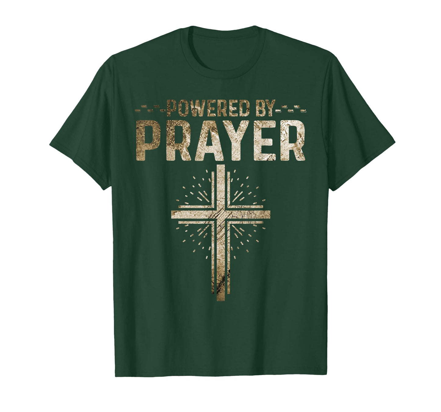 Powered By Prayer Retro Christian Religious graphic T-Shirt