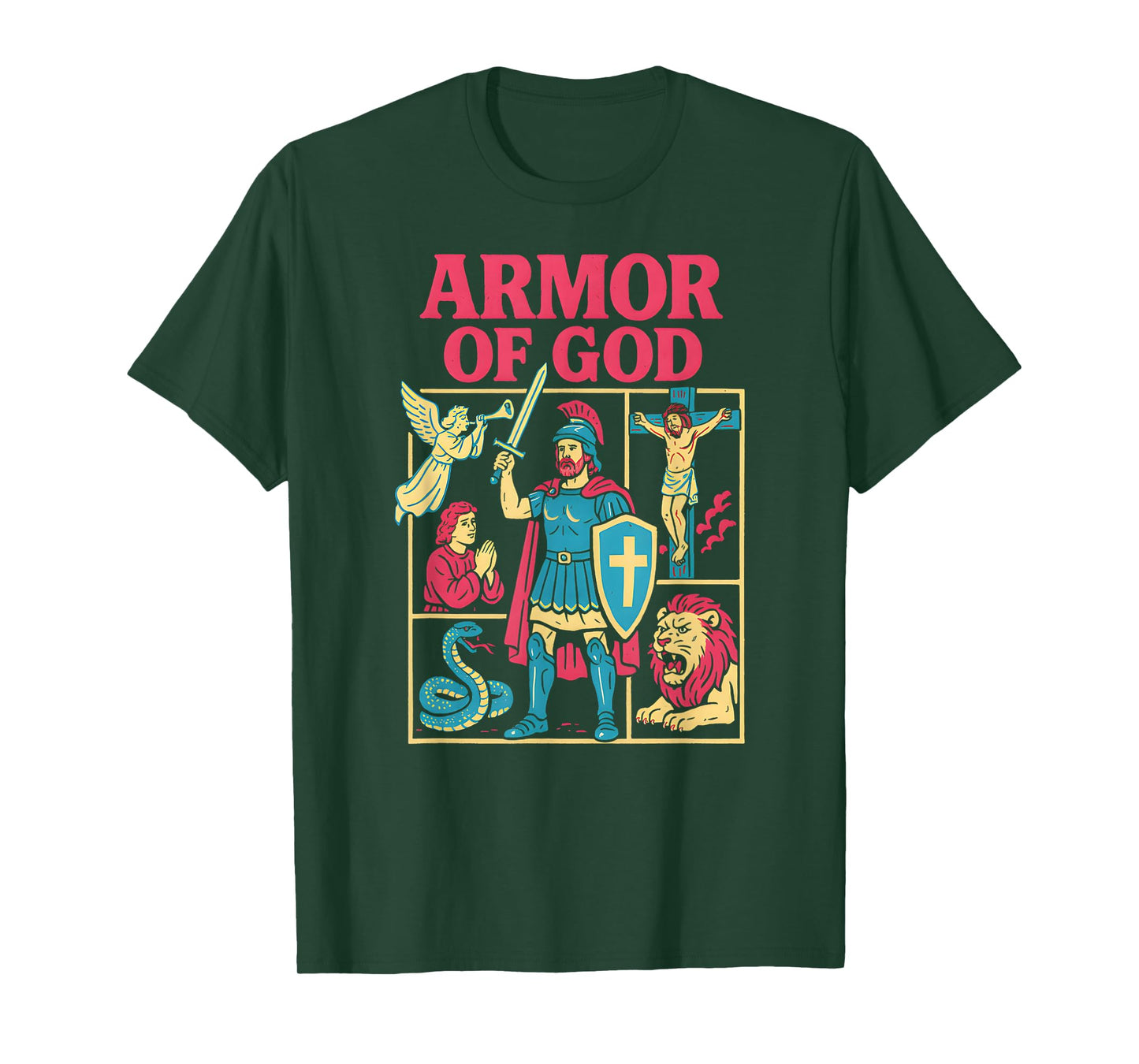 Christian Warrior Armor of God Cool Mens Christian Faith T-Shirt
