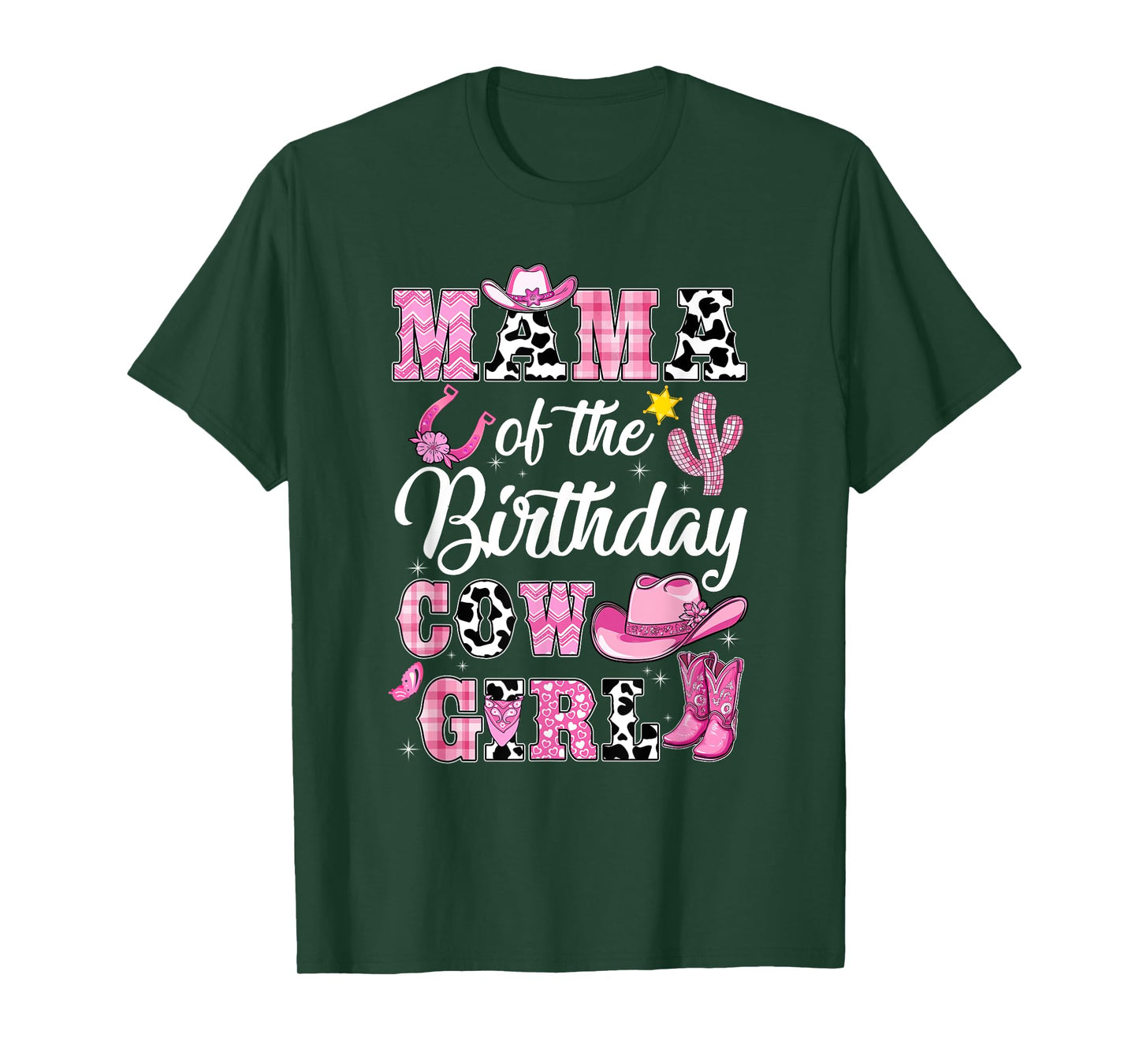 Mama Of The Birthday Cow Girl Western Cowgirl 1St Birthday T-Shirt