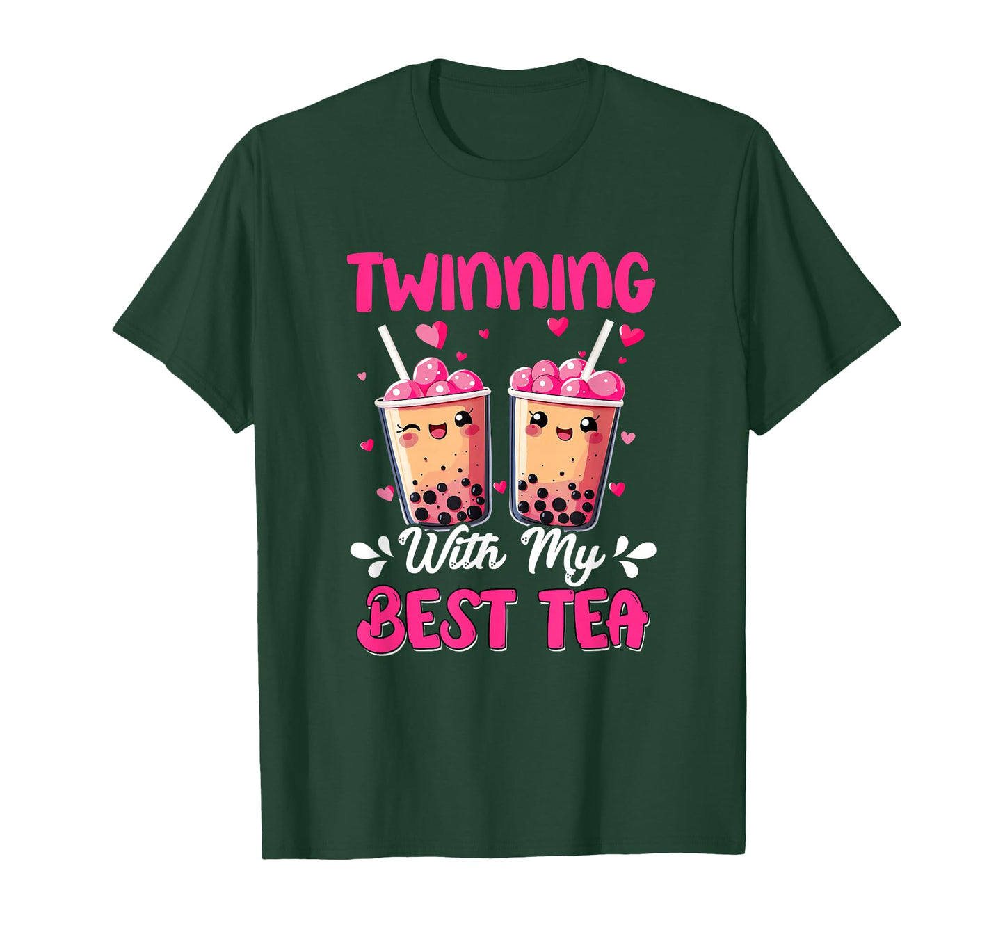 Twinning With My Bestie Spirit Week Girls Kids Twin Day Tea T-Shirt