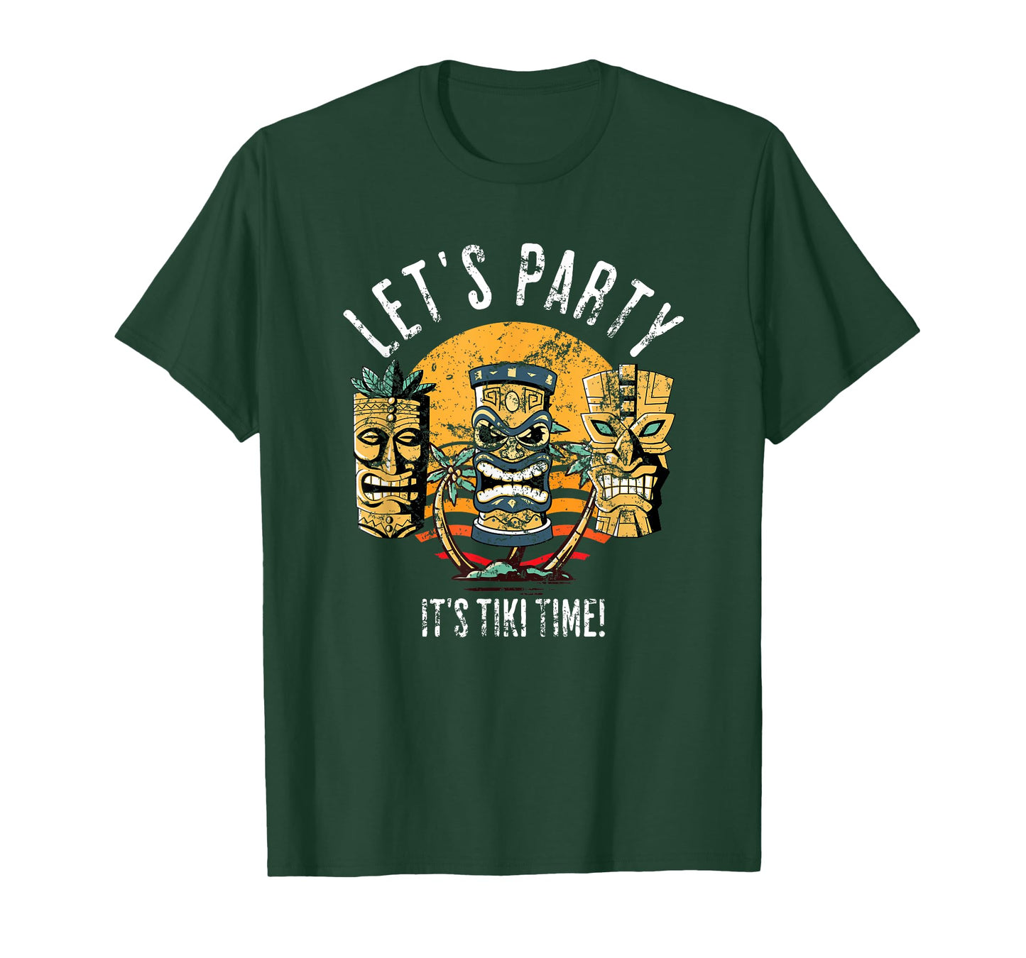 Let's Party Tiki Statue Cartoons for Those who Love Tikis T-Shirt