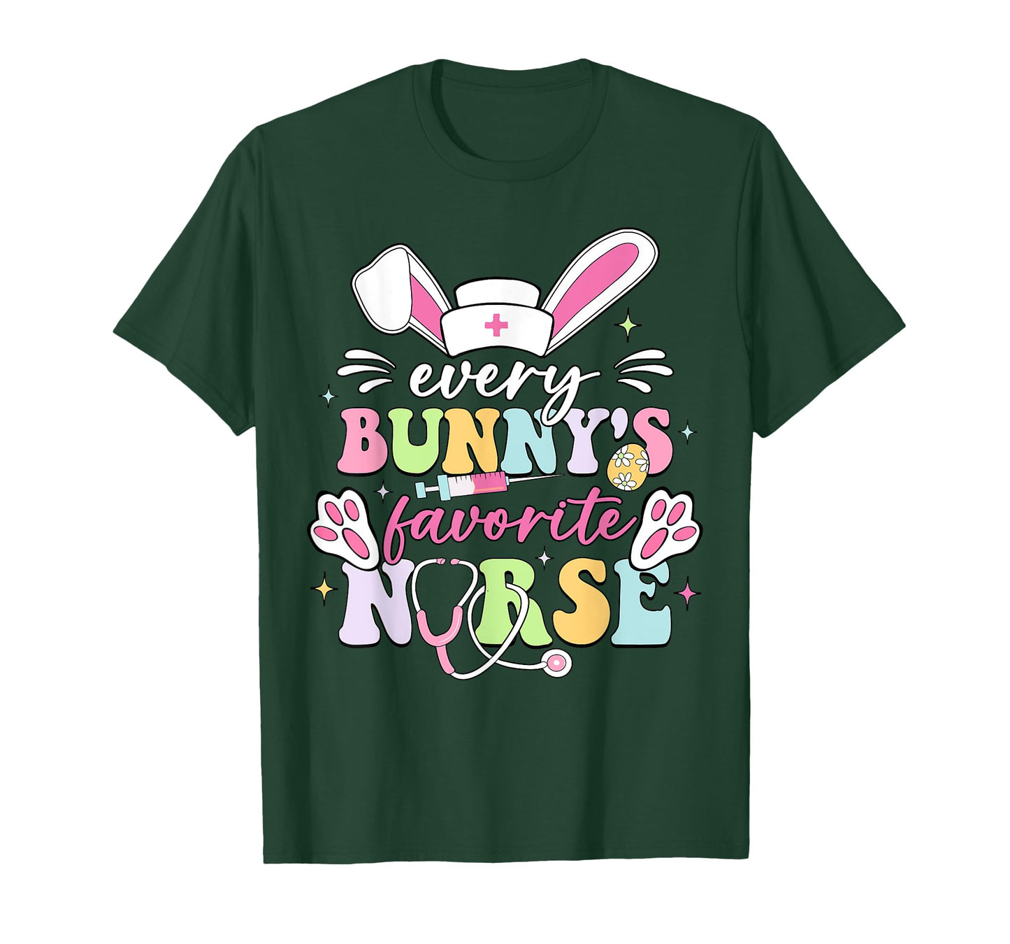 Every Bunny's Favorite Nurse Cute Easter Bunny Nurse Squad T-Shirt