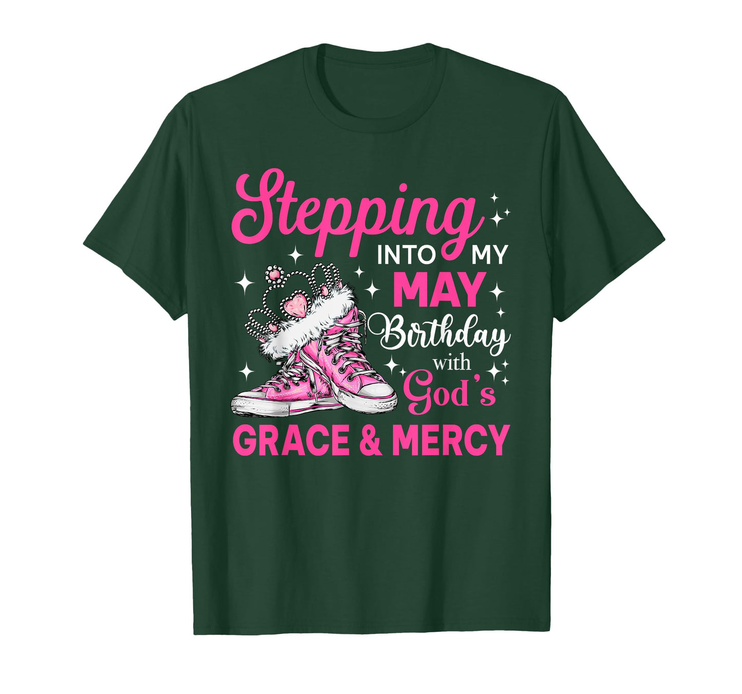 Steppin Into My May Birthday Women Shoes Bday Queen T-Shirt