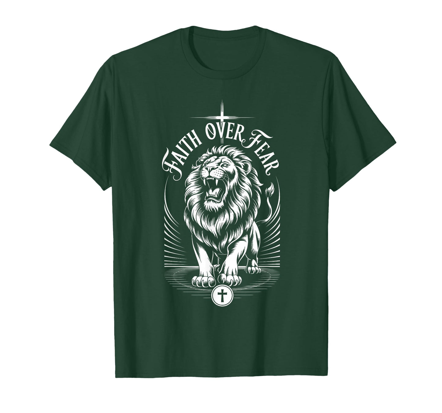 Faith Over Fear Lion of Judah Christian Triumph T-Shirt