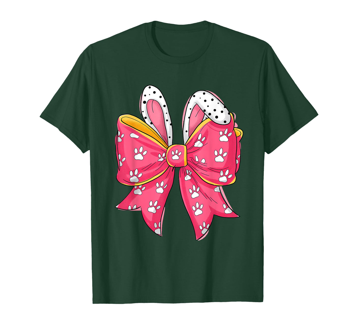 Easter Day Coquette Bow Cute Bunny Rabbit Girls Teens Kids T-Shirt