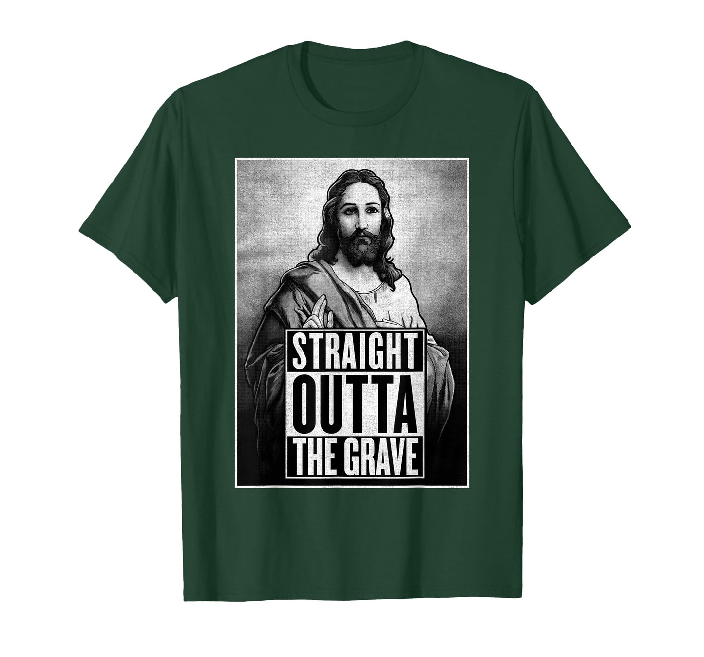 Jesus Resurrection Straight outta the grave Christian Funny T-Shirt