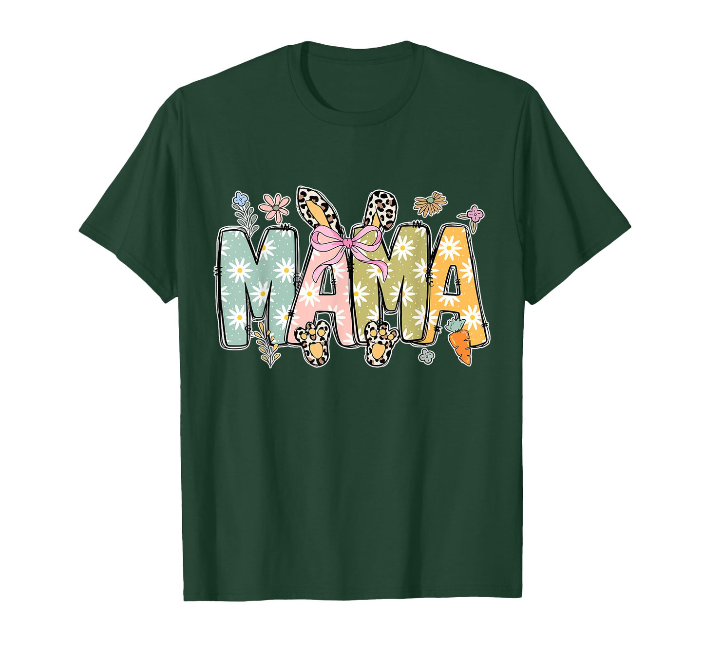 Easter Mama Bunny Coquette Bow Mama Easter Bunny Mom Women's T-Shirt