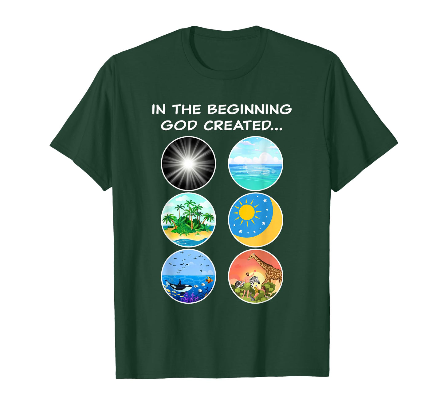 In The Beginning GOD Created: School Teacher & Kids Creation T-Shirt