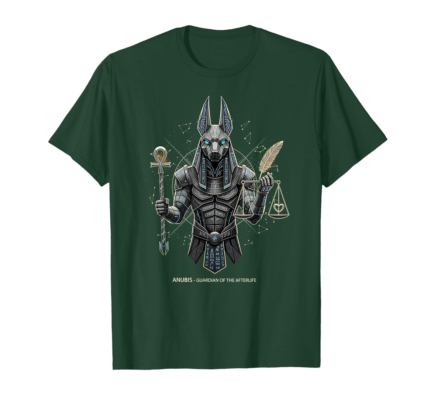 Anubis God King Pharaoh of Egypt Graphic Design Illustration T-Shirt