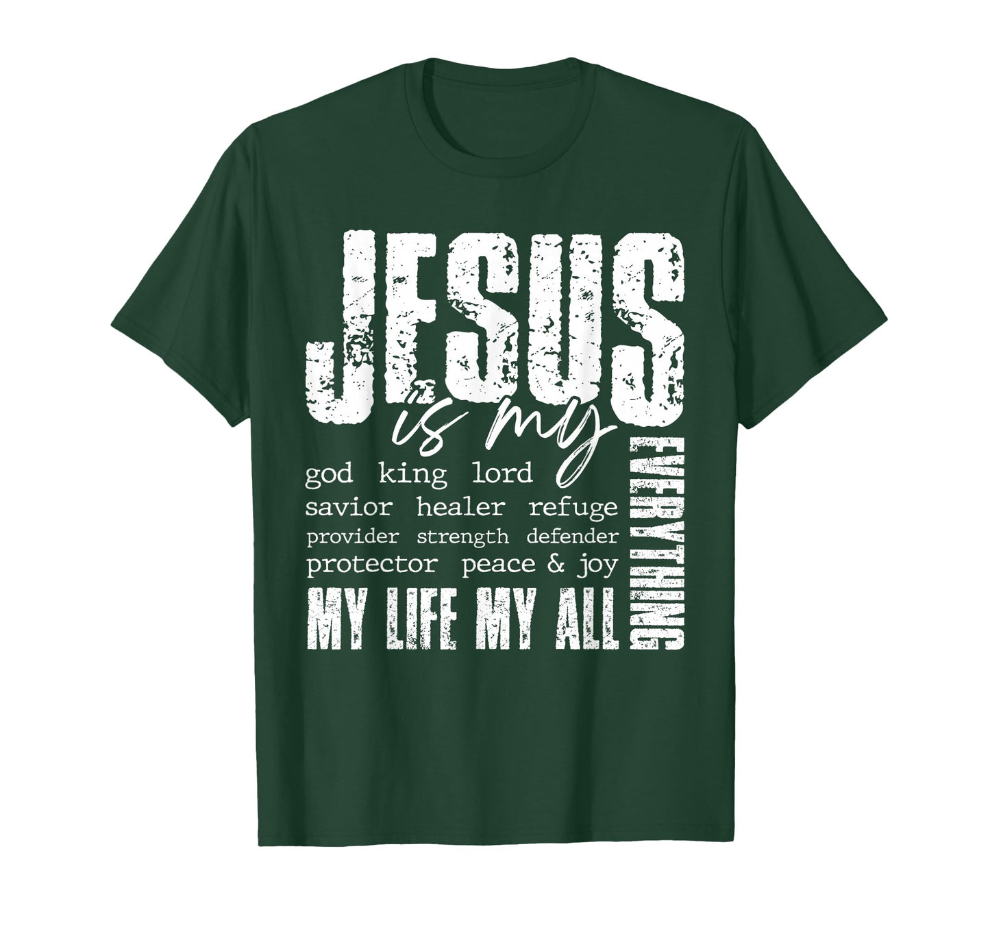 God Jesus is My King Lord Savior Cross Religious Christians T-Shirt