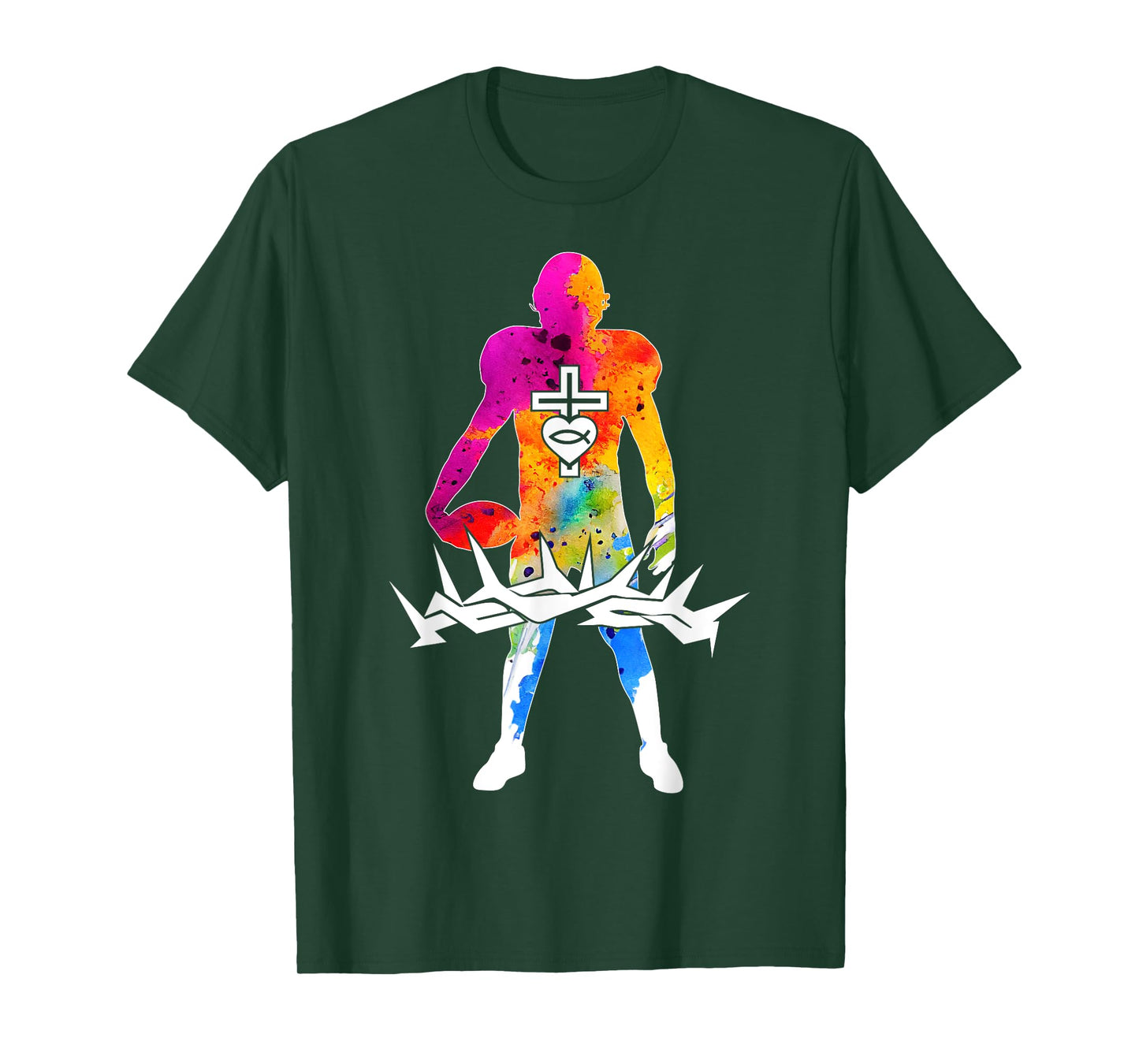 Religious Jesus Football Christian GOD Football T-Shirt