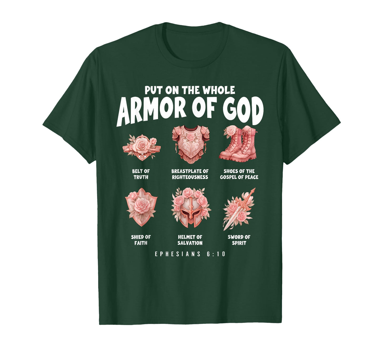 Vintage Armor of God Christian Faith Religious Camouflage T-Shirt