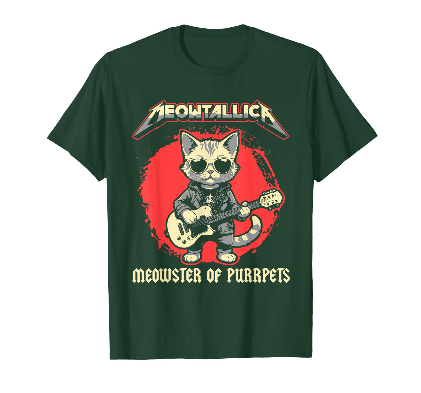 Meowtallica Meowster Of Purrpets - Funny Cat T-Shirt