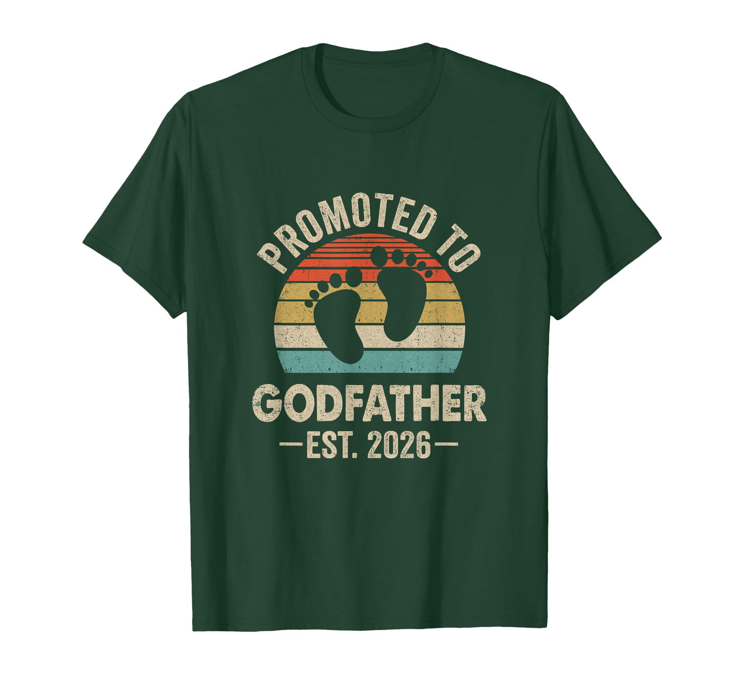 Promoted To Godfather Est 2026 Fathers Day Vintage T-Shirt