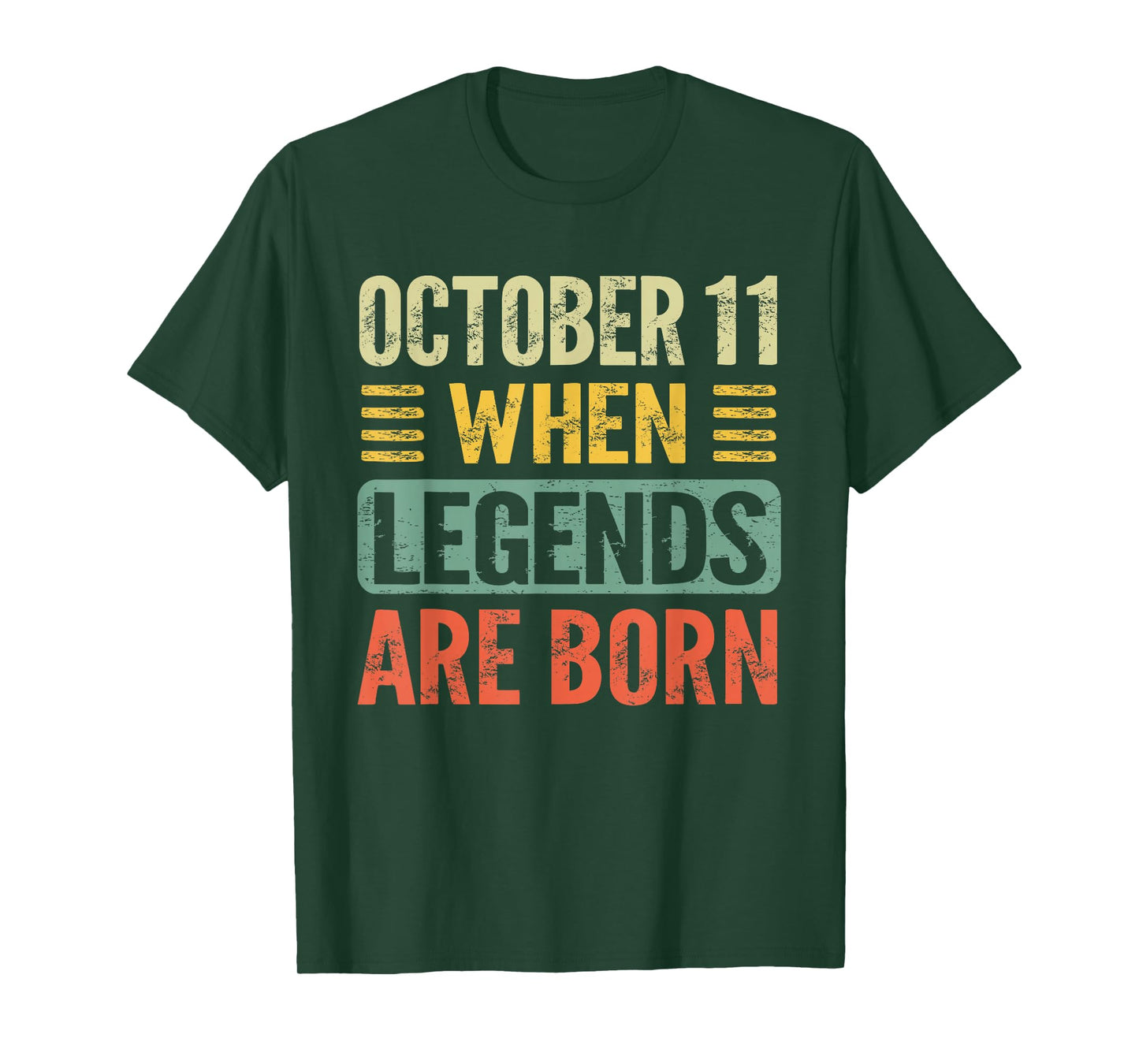Legends Are Born On October 11th Birthday Vintage Oct 11 T-Shirt