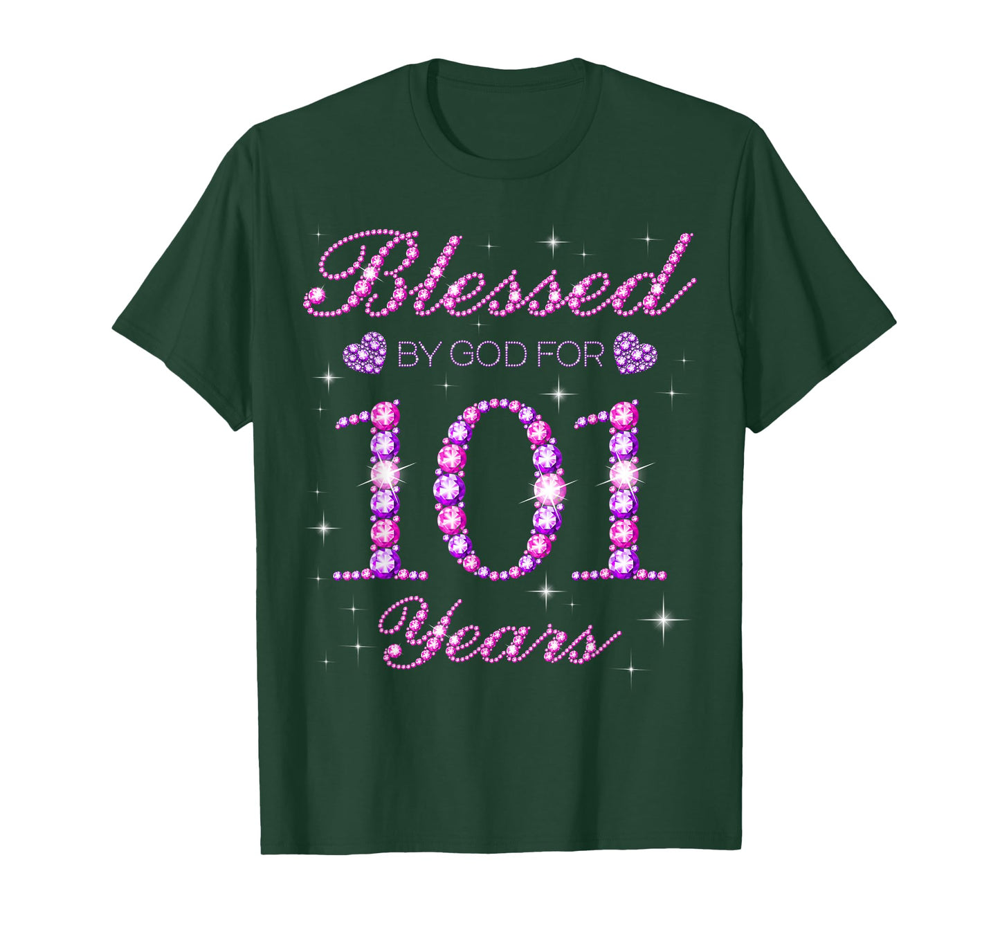 Blessed by God for 101 Years Old 101st Birthday Party T-Shirt