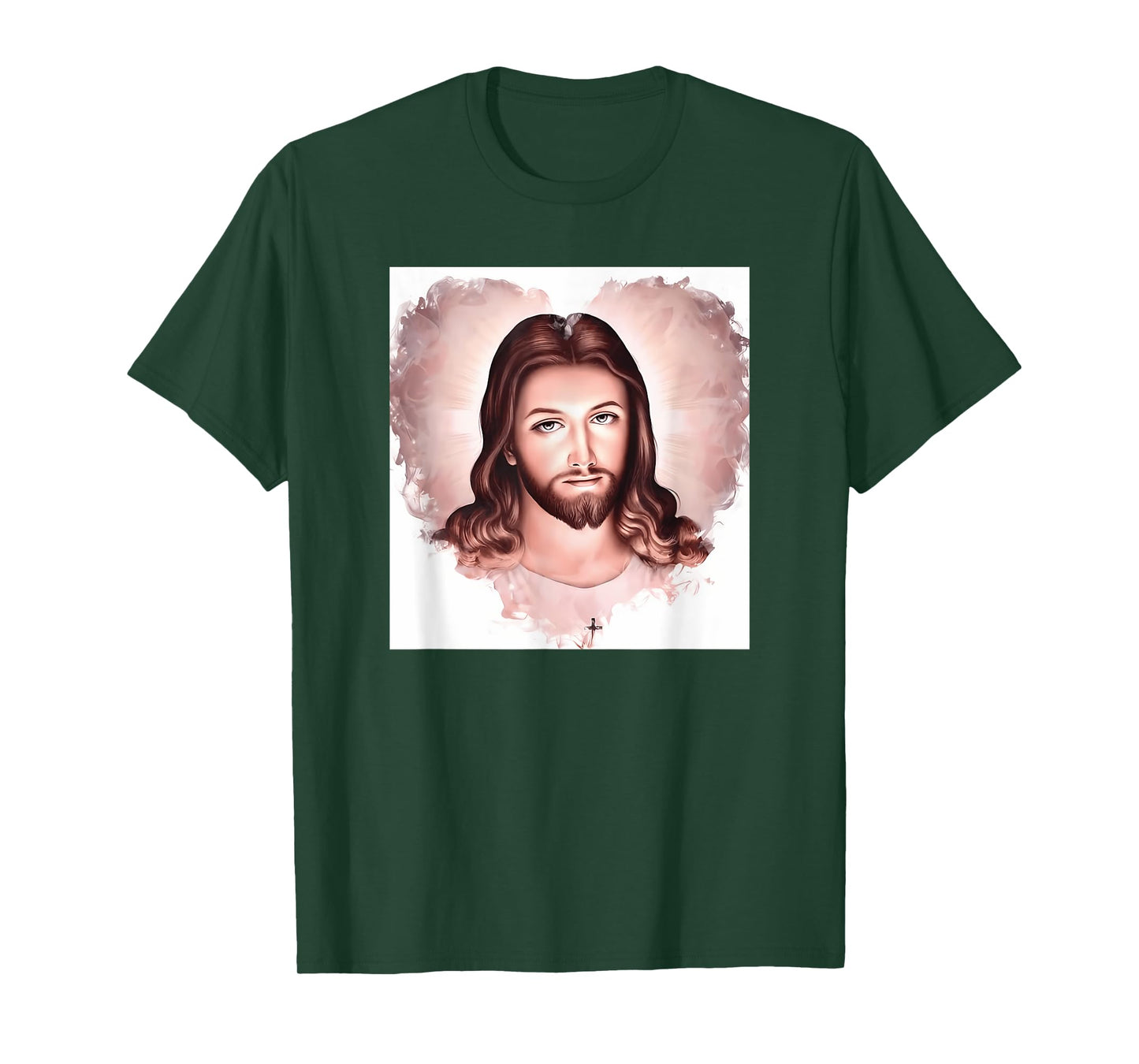 Funny The Face of Jesus Christ in A Heart Shape T-Shirt