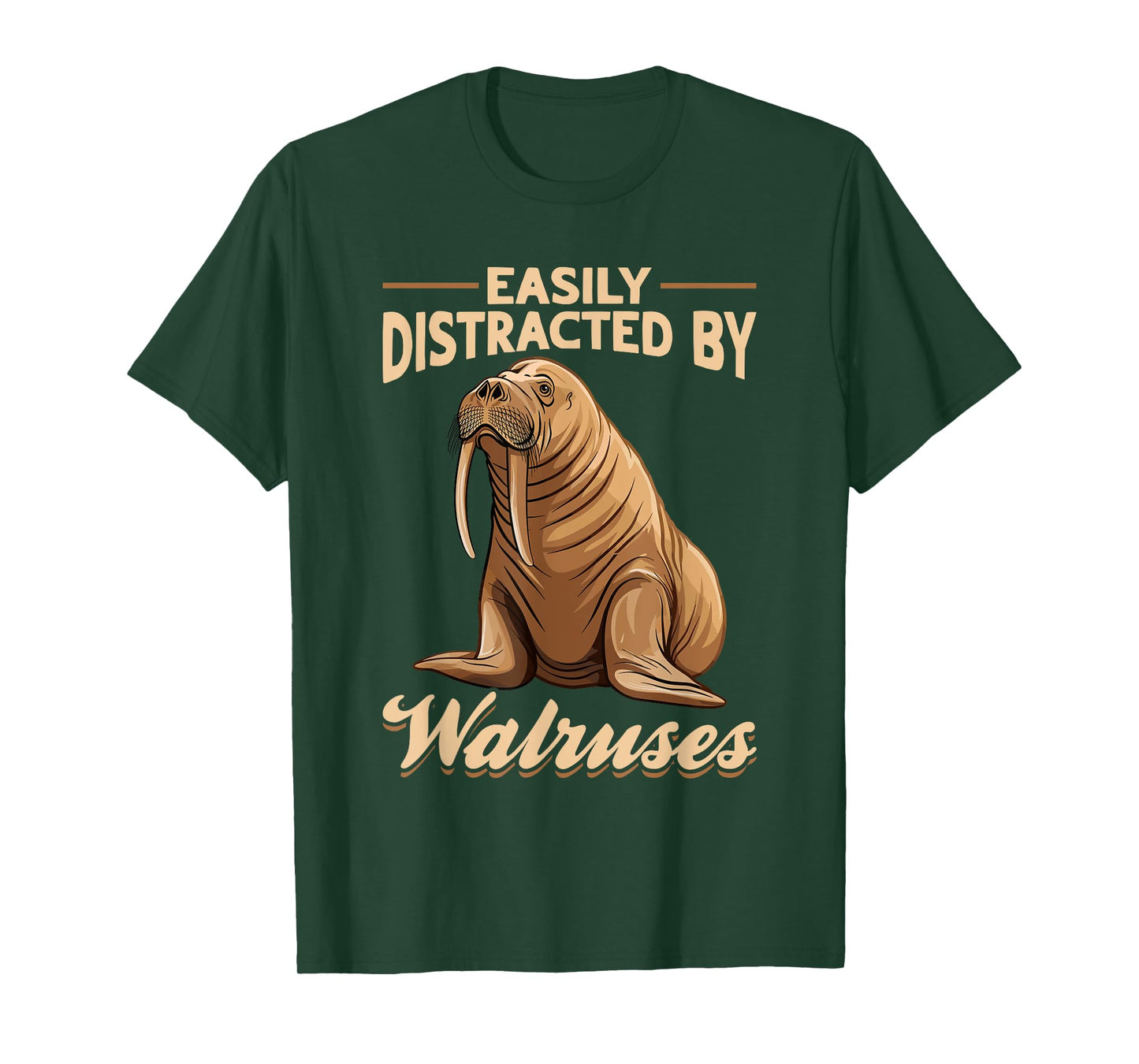 Funny Walrus Animal Easily Distracted By Walruss T-Shirt