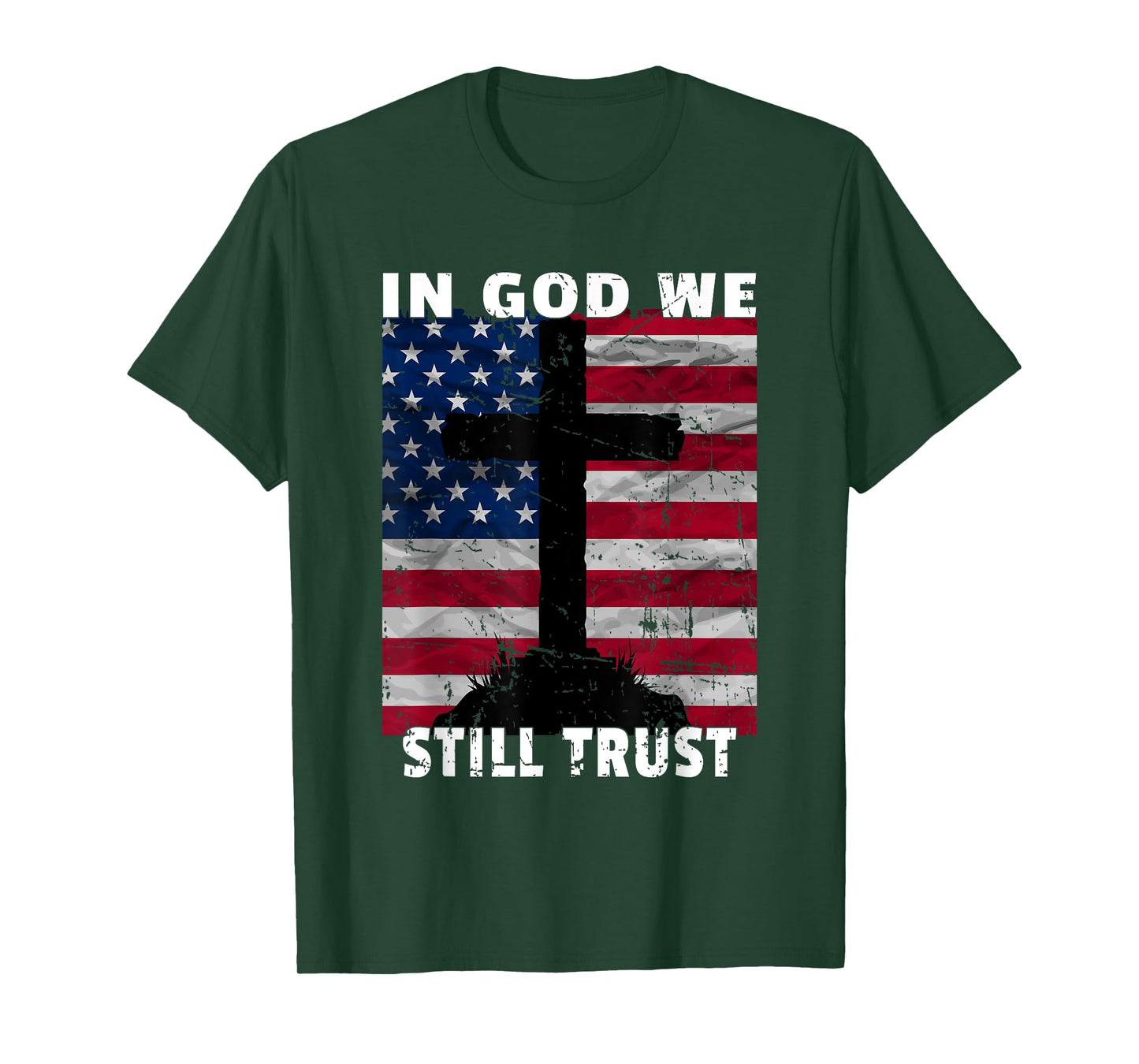 In God We Still Trust American Flag USA 250th Birthday Art T-Shirt
