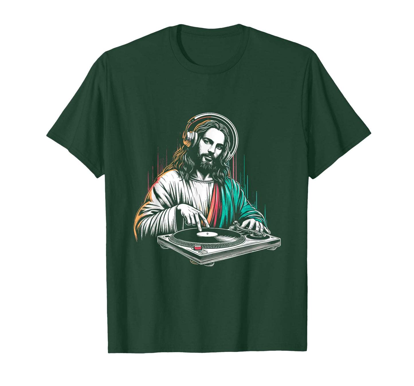 Jesus Christ DJ - Funny Vintage Holy Turntables Music Lover T-Shirt