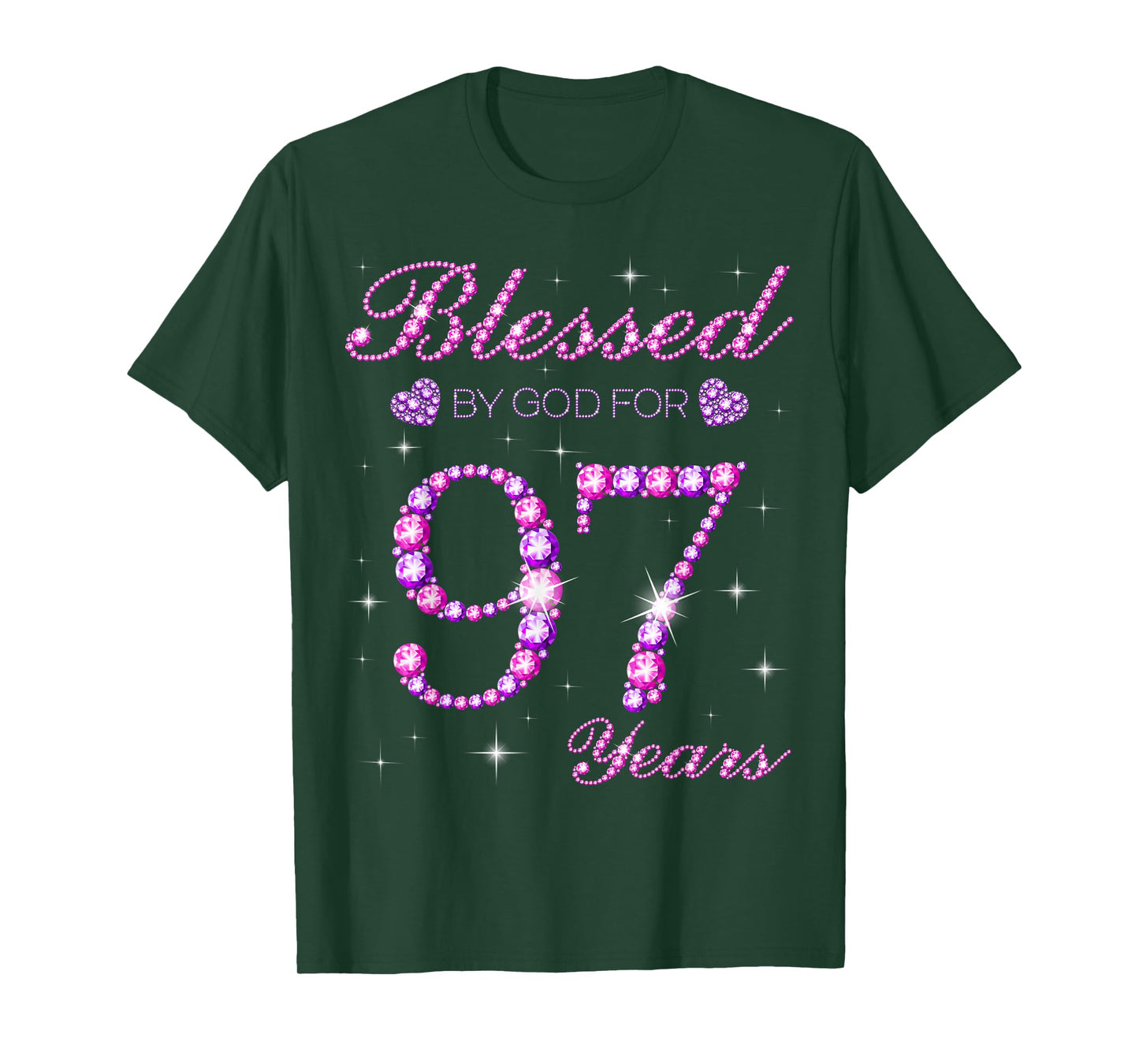 Blessed by God for 97 Years Old 97th Birthday Party T-Shirt