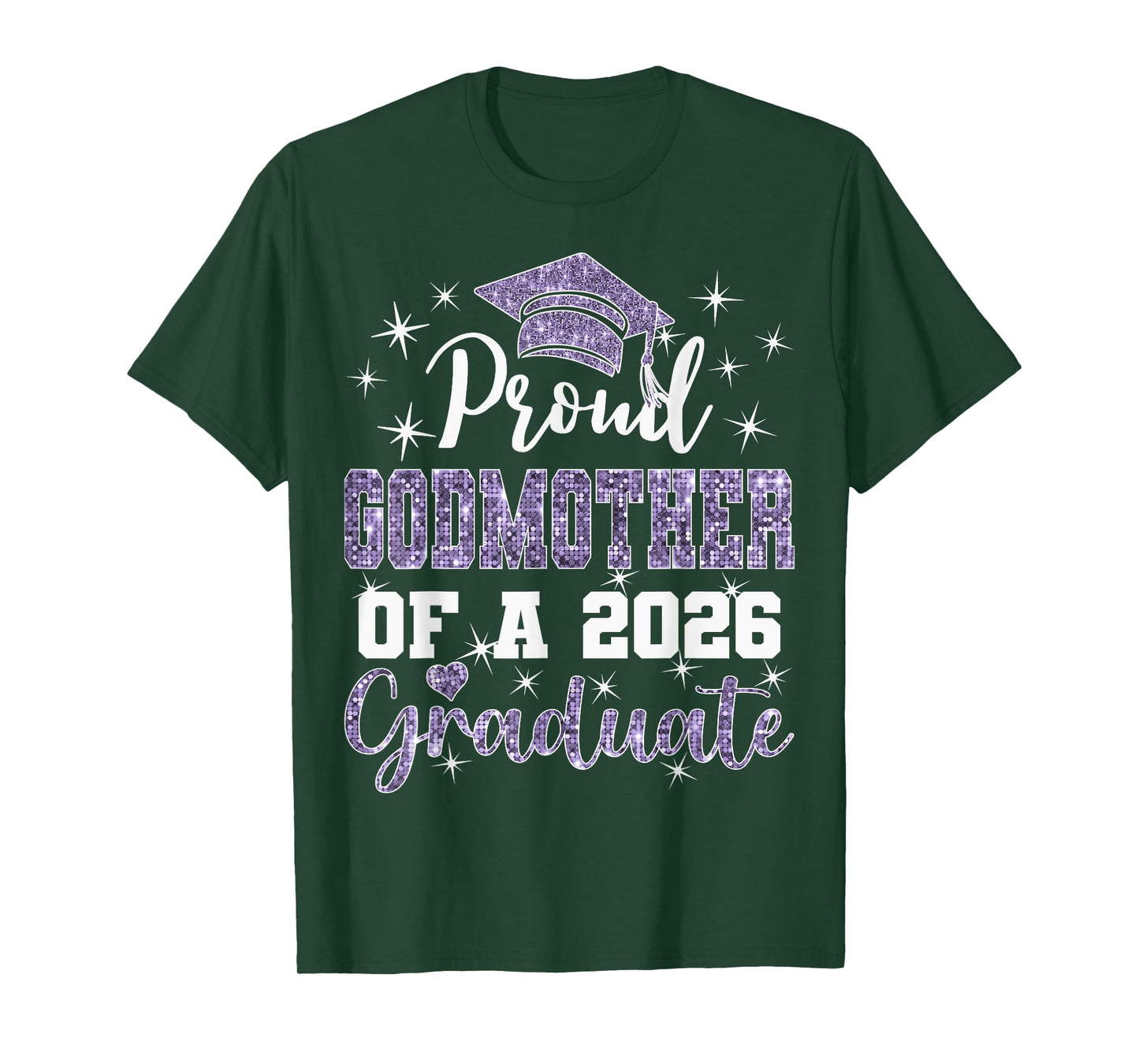 Super Proud Godmother of 2026 Graduate Graduation Family T-Shirt
