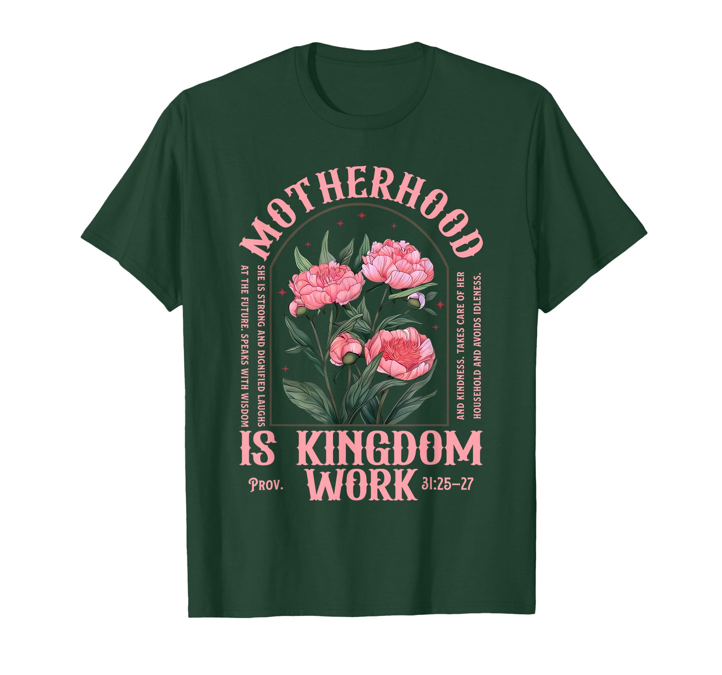 Motherhood is Kingdom Work Christian Mothers Day T-Shirt