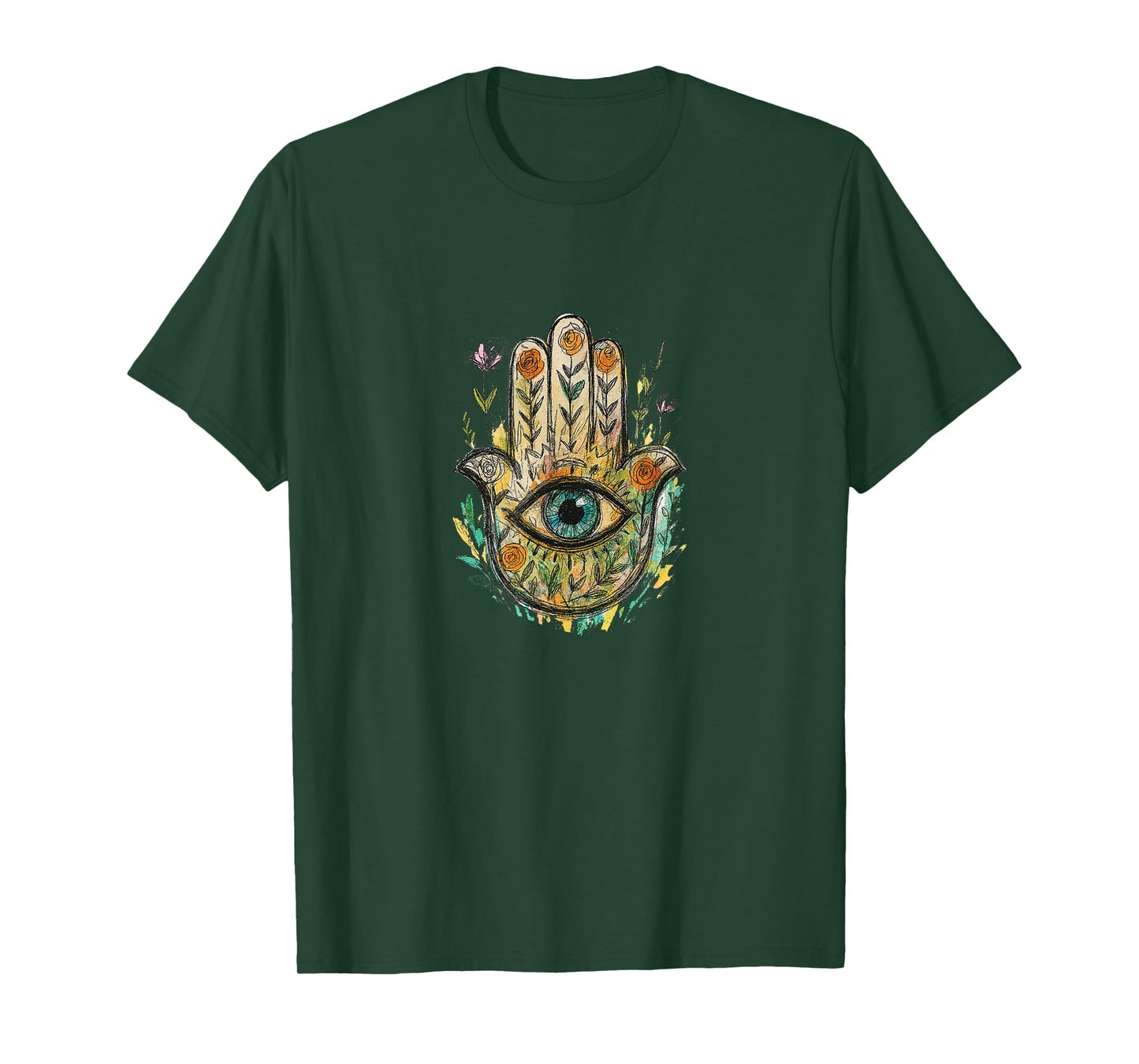 Vintage Hamsa Hand Eye of God Protection Symbol T-Shirt
