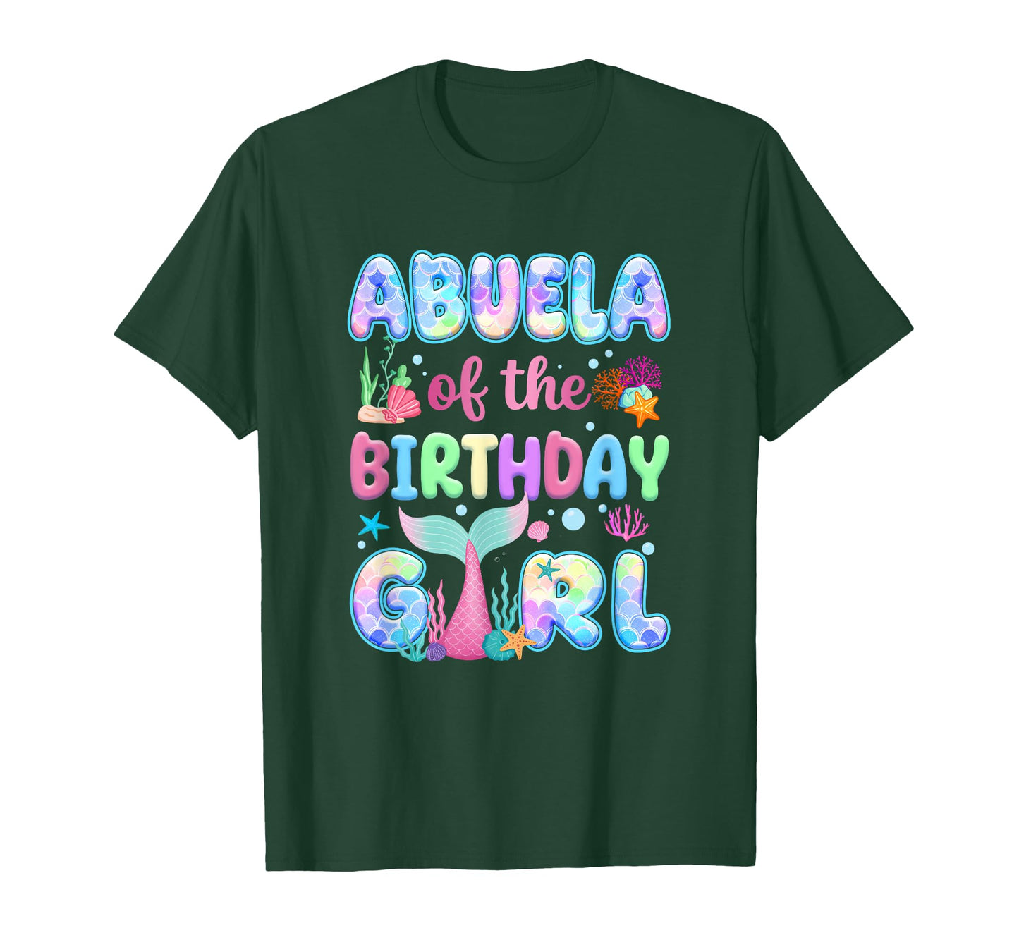 Abuela Of The Birthday Mermaid Girl Family Matching Party T-Shirt