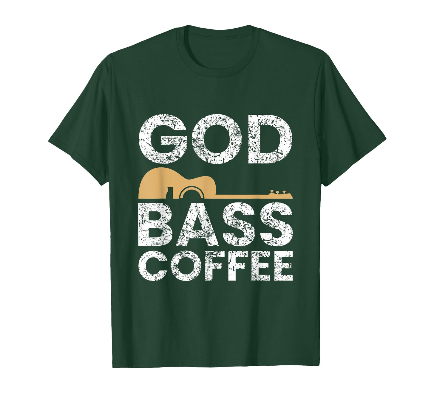 God Bass Coffee Guitar Christian Religious Church Music Gift T-Shirt
