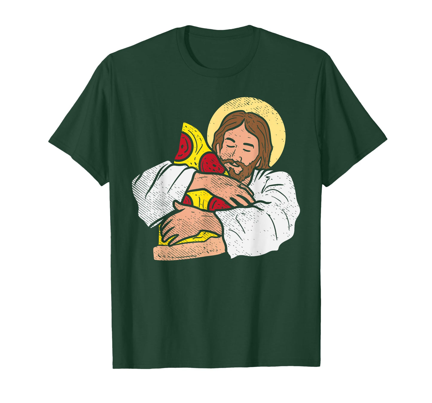 Food Lover Jesus Pizza Funny God Christ Snack Christian Gift T-Shirt