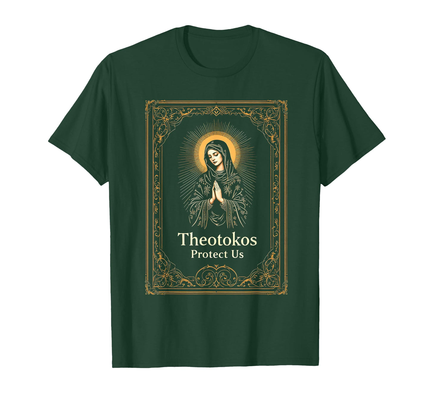 Orthodox Christian Holy Mary Theotokos Protect Us T-Shirt