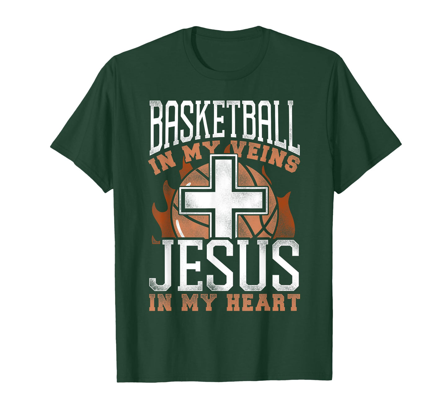 Basketball Bball Jesus Faith Christian Basketball In My T-Shirt