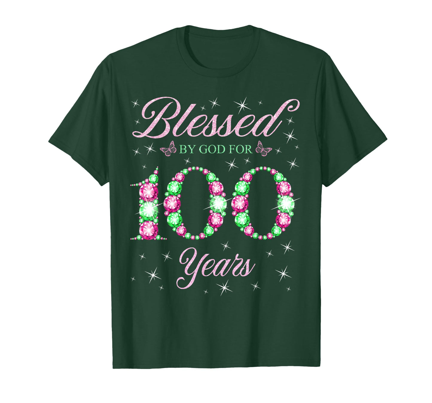 Blessed By God For 100 Years Old 100th Birthday Party T-Shirt