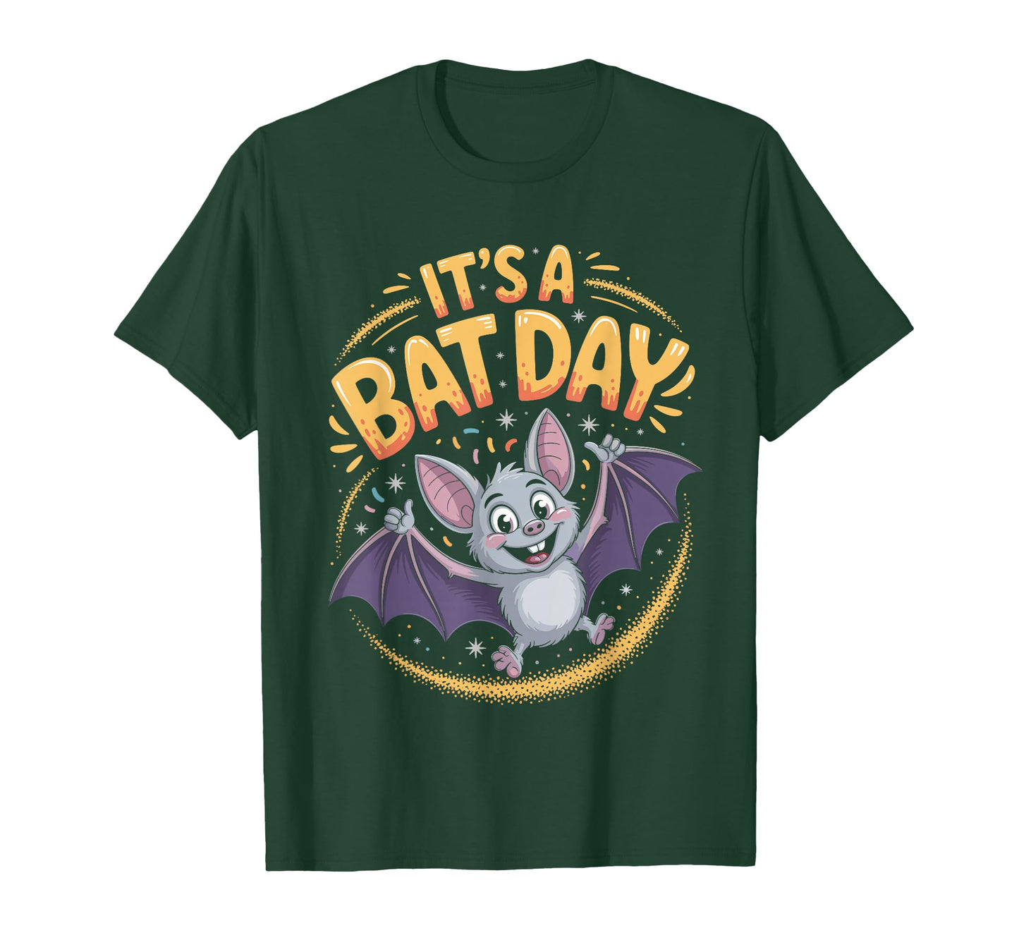 It’s A Bat Day Funny Cute Nocturnal Animal Humor Goth Quote T-Shirt
