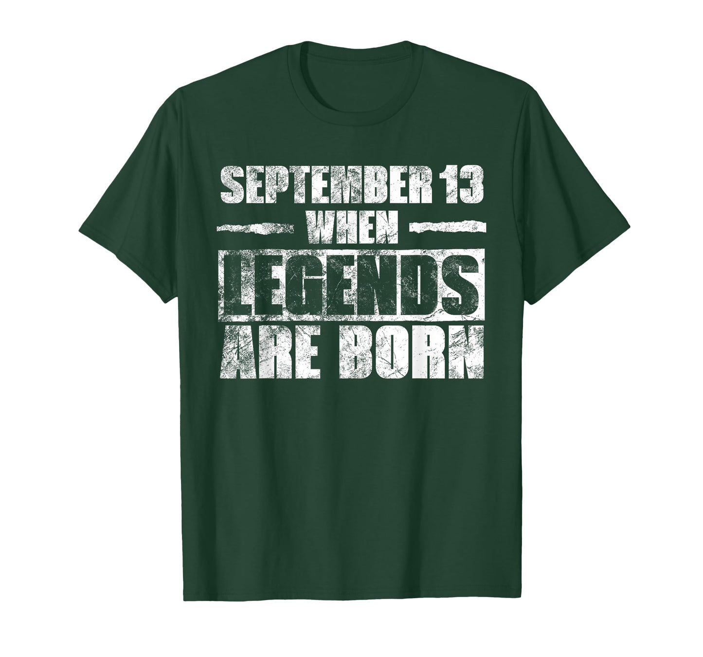 September 13th When Legends Are Born September Birthday T-Shirt