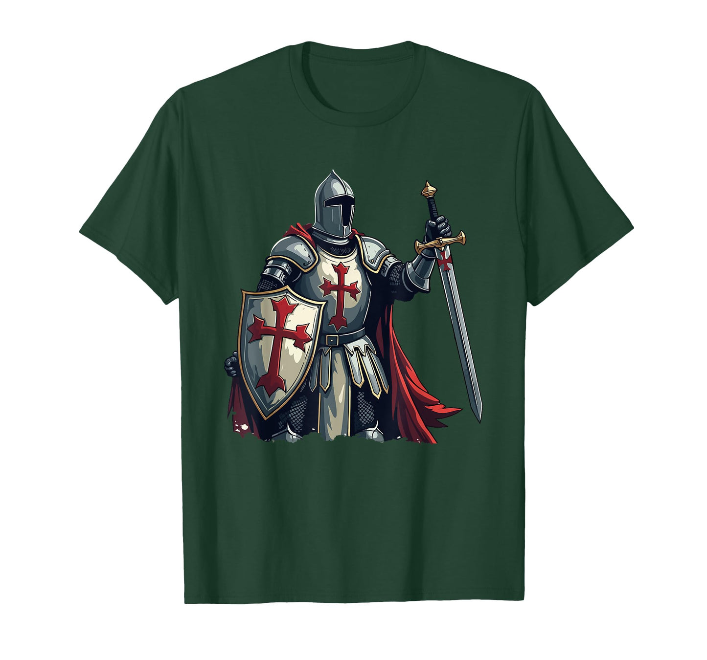 Templar Knight, Warrior & Crusader T-Shirt