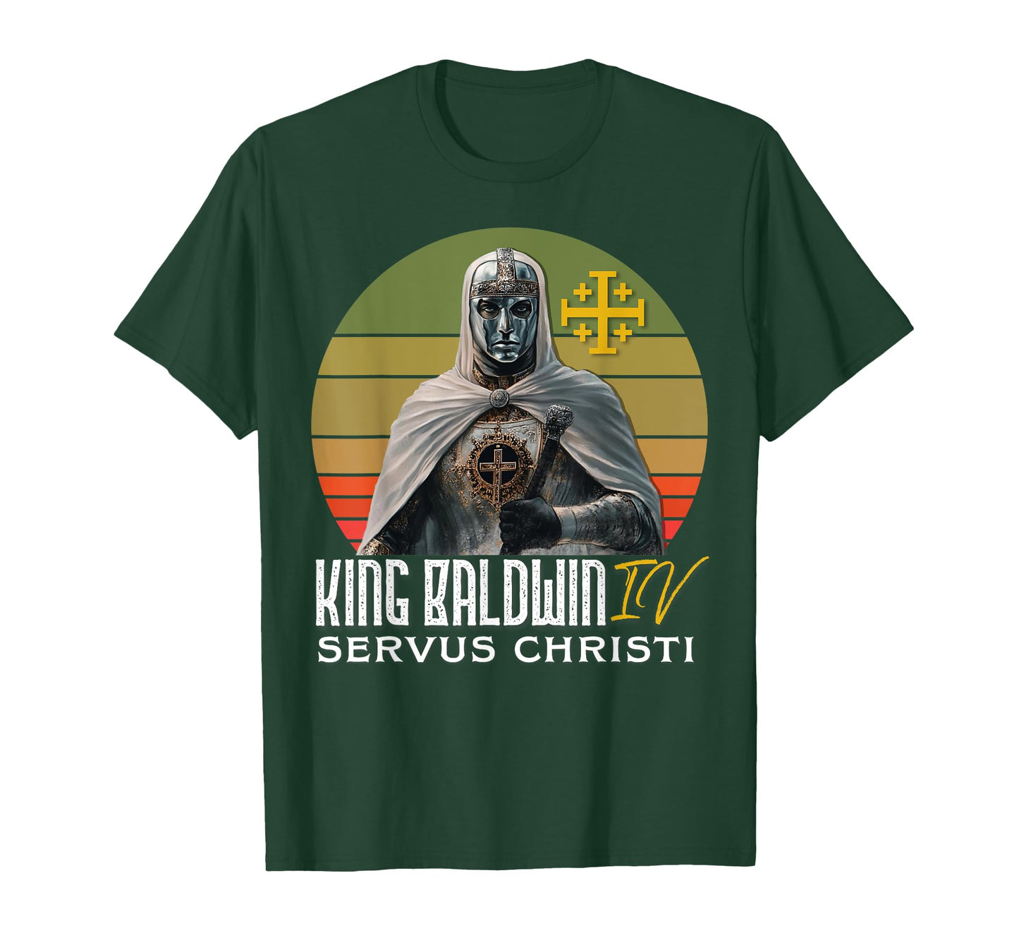 King Baldwin IV Jerusalem Cross Catholic T-Shirt