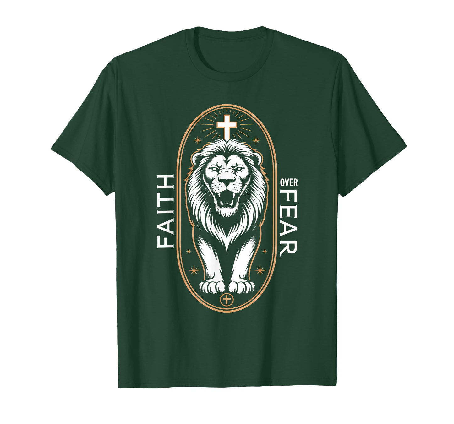 Faith Over Fear Lion of Judah Christian Triumph T-Shirt