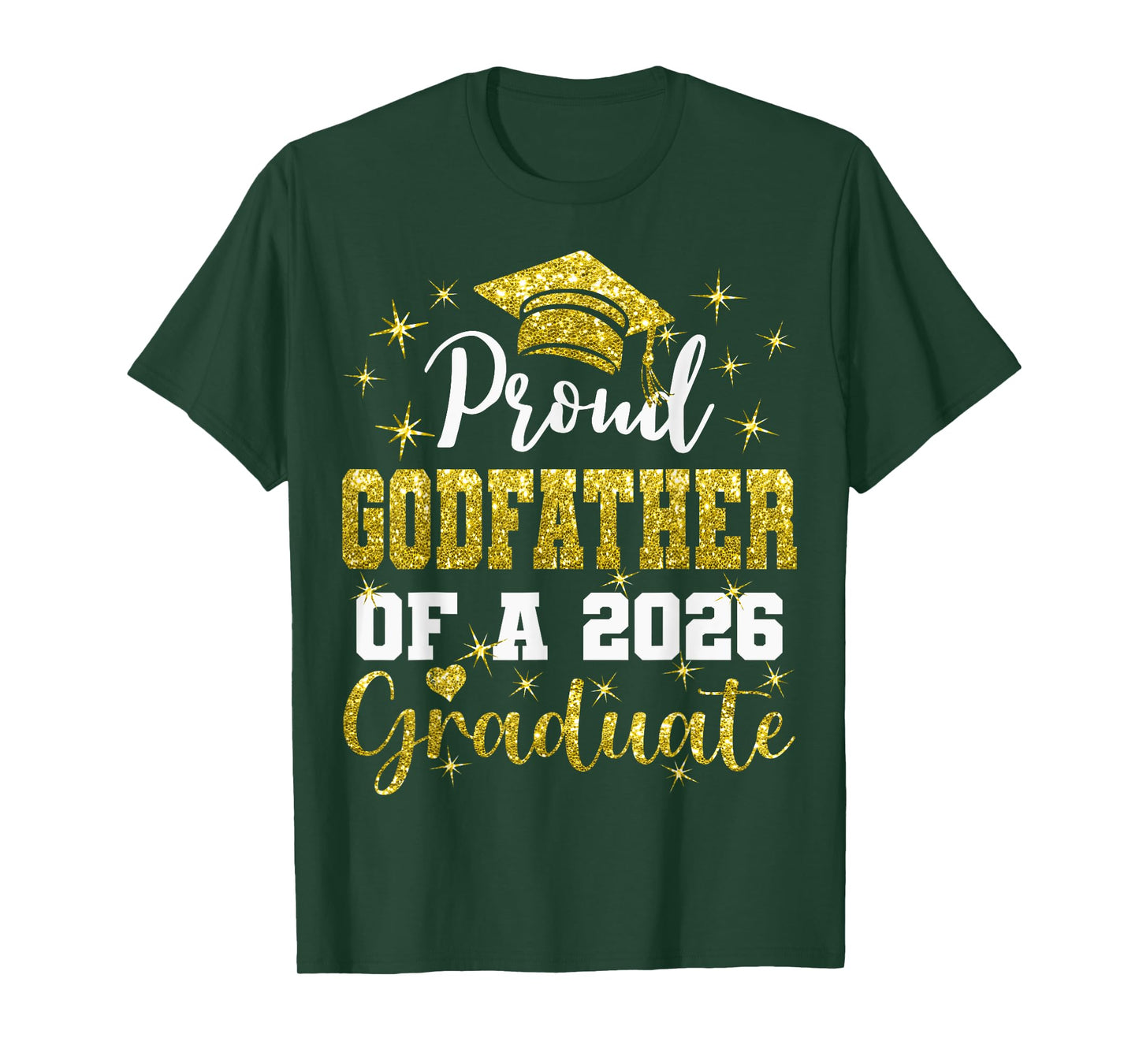Super Proud Godfather of 2026 Graduate Graduation Family T-Shirt