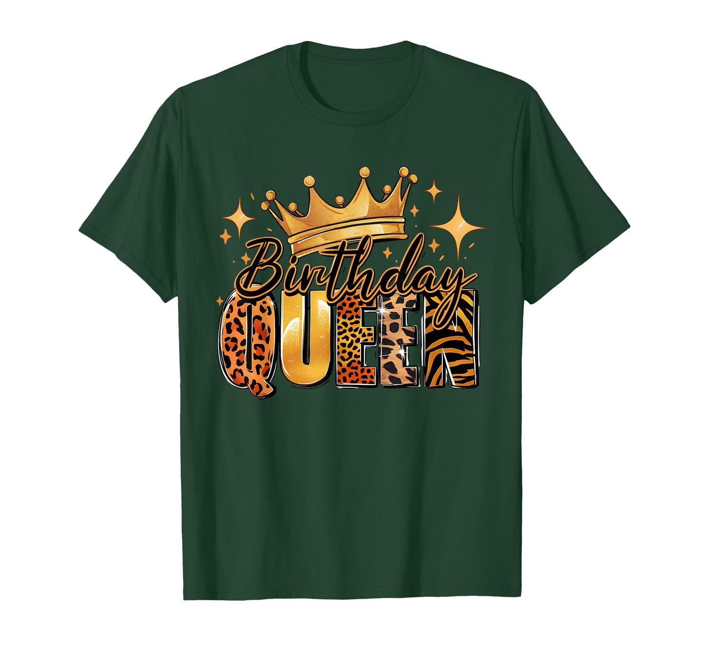 Birthday Queen Golden Crown American Afro Girls Women party T-Shirt