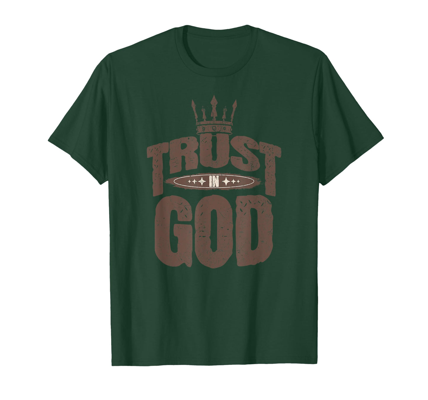 Bold Trust in God With Crown Inspirational Faith tee T-Shirt