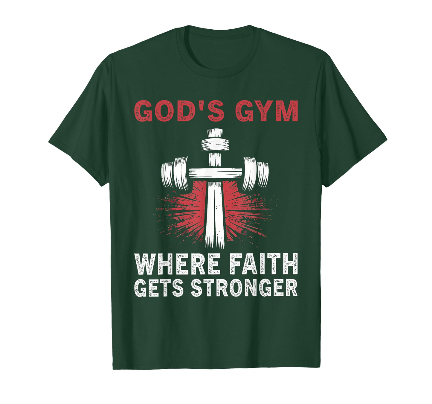 God's Gym Where Faith Gets Stronger Lift Heavy Pray Hard T-Shirt
