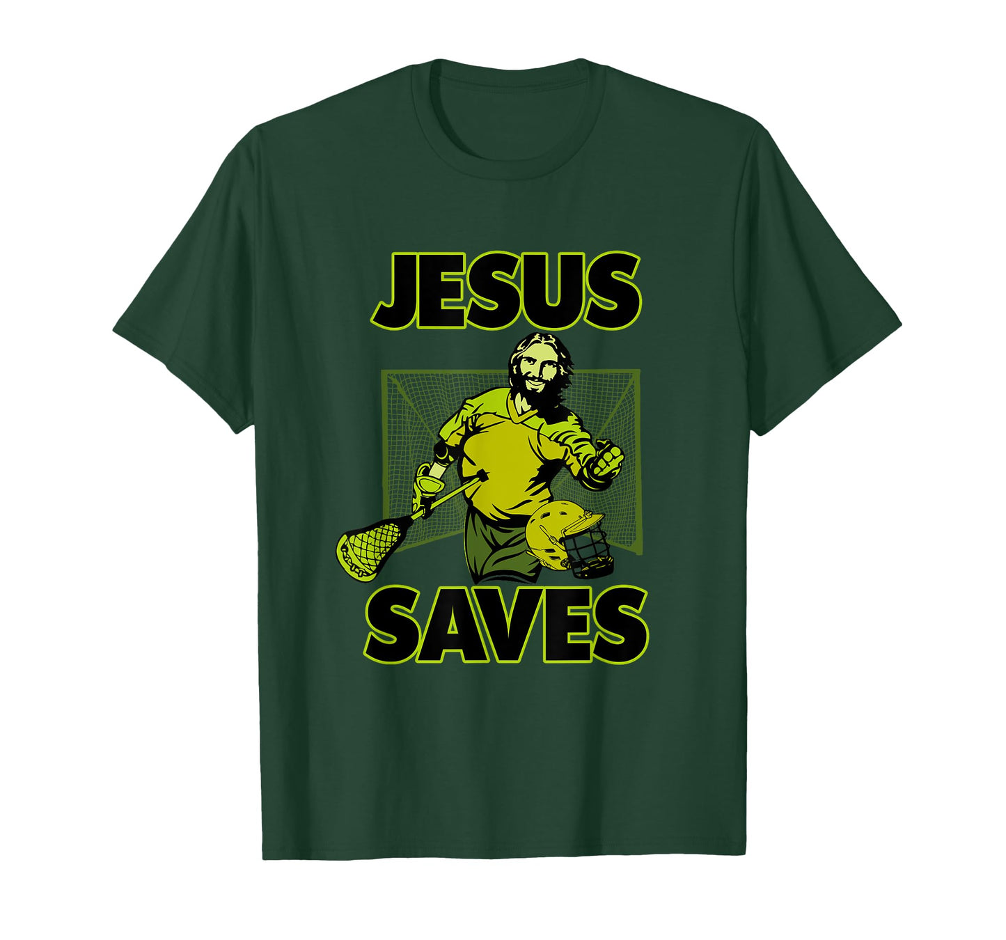 Jesus The Lacrosse Goalie Saves T Shirt For Christian Coach