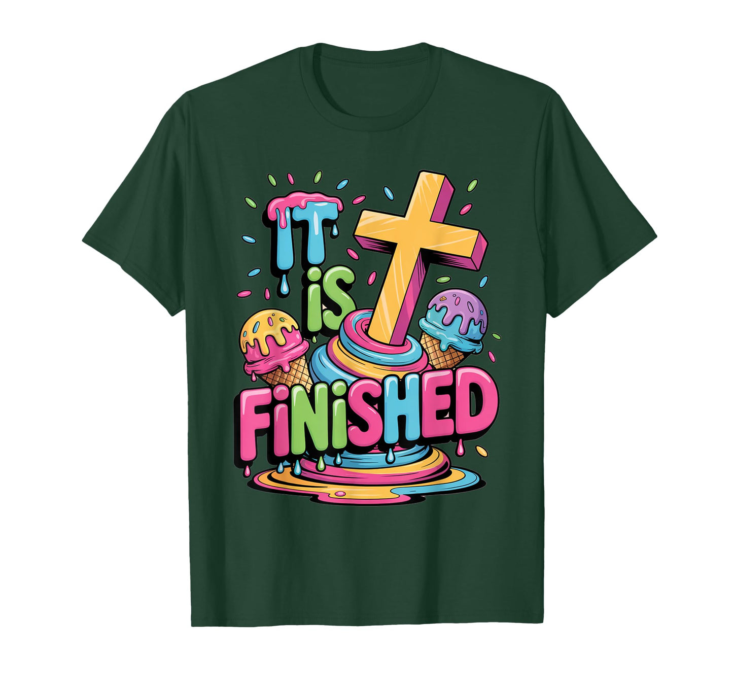 Christian Drip Kids It Is Finished Religious Faith Clothing T-Shirt