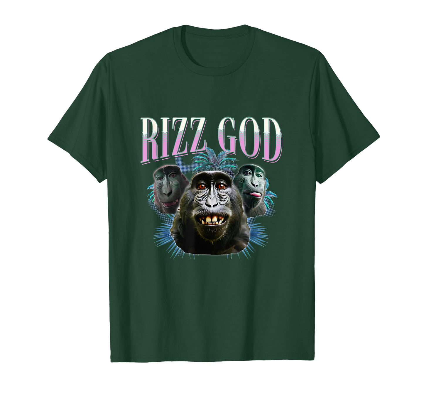 Rizz God Funny Monkey Rizzler Meme Skibidi Sigma Teen Boy T-Shirt